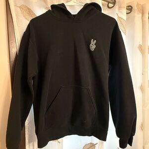 Riot Society Black Hoodie with Peace Sign